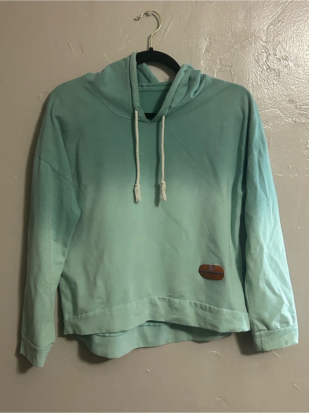 Light Teal Hoodie Sweater - Women's Casual Pullover
